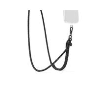 PopSockets Lanière pour téléphone, support de téléphone, bandoulière pour appareil - Paracorde noire