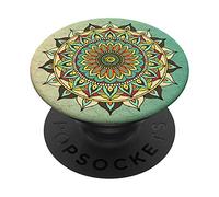 PopSockets mandala coloré avec des motifs de formes florales cadeau PopSockets PopGrip - Support et Grip pour Smartphone/Tablette avec un Top Interchangeable