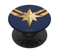 PopSockets Marvel Captain Marvel Movie Gold Blue Logo PopSockets Support et Grip pour Smartphones et Tablettes