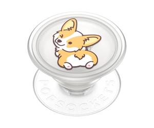 PopSockets Poignée de téléphone à Base de Plantes avec Support Extensible, respectueuse de l'environnement - Cheeky Corgi