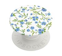 PopSockets Poignée de téléphone avec béquille Extensible, Motif Floral PopGrip - Bleu Ditsy