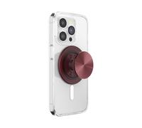 PopSockets Poignée de téléphone pour MagSafe avec béquille, Support magnétique, Dessus Interchangeable, Maintien sûr pour iPhone MagSafe, Prise en Main de téléphone et Tablette - Alun Radial Oxblood