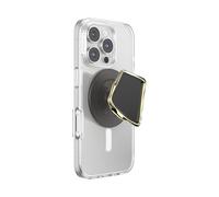 PopSockets Poignée de téléphone pour MagSafe avec béquille, Support magnétique, Dessus Interchangeable, Maintien sûr pour iPhone MagSafe, Prise en Main de téléphone et Tablette - Émail Obsidienne