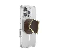 PopSockets Poignée de téléphone pour MagSafe avec béquille, Support magnétique, Dessus Interchangeable, Maintien sûr pour iPhone MagSafe, Prise en Main de téléphone et Tablette - Émail coupé Cacao