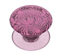 PopSockets Poignée de téléphone Transparente avec béquille Extensible, PopSockets pour téléphone, PopGrip translucide, Sava Sava Palms
