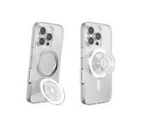 PopSockets Poignée Kick-Out pour MagSafe, poignée de téléphone avec support de téléphone intégré, béquille réglable pour portrait ou paysage, forte tenue magnétique, compatible avec chargement sans