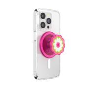PopSockets Poignée MagSafe, Support Magnétique- Fleur en Relief Rose