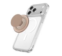 PopSockets Poignée PopGrip MagSafe – Adaptateur inclus, charge sans fil compatible – Latte