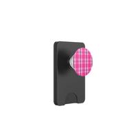 PopSockets Poignée pour téléphone Motif écossais Rose PopSockets PopWallet pour MagSafe