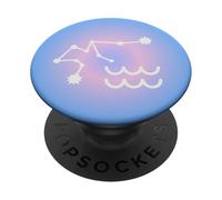 PopSockets Poignée pour téléphone Zodiac Signe Astrologique Verseau PopSockets PopGrip Adhésif
