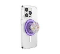 PopSockets Poignée Ronde pour téléphone Compatible avec MagSafe, Anneau Adaptateur Inclus, Support de téléphone, Compatible avec Chargement sans Fil - Purple Fields