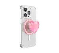 PopSockets Poignée Ronde pour téléphone Compatible avec MagSafe, Bague Adaptateur Incluse, Support de téléphone, Compatible avec Chargement sans Fil - Cœur