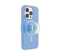 PopSockets: PopCase PlantCore pour MagSafe - Coque à base de plantes pour iPhone 14 Pro avec un Support et Poignée PopGrip Slide Repositionnable avec Top interchangeable - Blue Opalescent