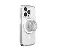 PopSockets: PopCase PlantCore pour MagSafe - Étui de Téléphone à Base de Plantes pour iPhone 15 Pro Avec PopGrip Compatible MagSafe - Support de Téléphone et Poignée Avec Top Interchangeable - Clear