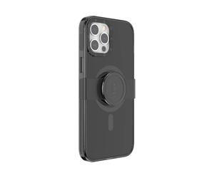 PopSockets: PopCase pour MagSafe - Coque pour iPhone 12 / 12 Pro avec un Support PopGrip Slide Repositionnable et une Poignée avec Top interchangeable - Black