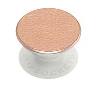 PopSockets: PopGrip avec Dessus Interchangeable pour téléphones et tablettes - Cuir Vegan grainé Or Rose