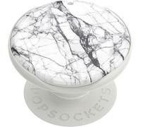 PopSockets PopGrip Mirror - Support et Grip pour Smartphone et Tablette avec Un Top Interchangeable - Dove White Marble
