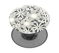 PopSockets : PopGrip Plant - Support et poignée Extensible fabriqué avec des matériaux à Base de Plantes avec Un Dessus Interchangeable pour Smartphones et tablettes - Sunday Toss Cream