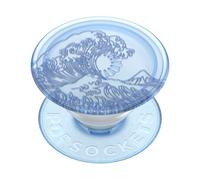 PopSockets : PopGrip Plant - Support et poignée Extensible fabriqué avec des matériaux à Base de Plantes avec Un Dessus Interchangeable pour Smartphones et tablettes - Translucent Ocean