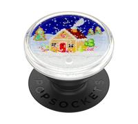 PopSockets PopGrip : poignée de téléphone et Support de téléphone, Pliable, Dessus Interchangeable, Boule à Neige Wonderland Tidepool