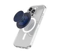 PopSockets: PopGrip Round pour MagSafe - Anneau Adaptateur pour MagSafe Inclus - Support et Poignée pour Smartphone et Coques avec Un Top Interchangeable - Aluminum French Navy