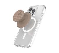 PopSockets: PopGrip Round pour MagSafe - Anneau Adaptateur pour MagSafe Inclus - Support et Poignée pour Smartphone et Coques avec Un Top Interchangeable - Curves Latte