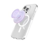 PopSockets: PopGrip Round pour MagSafe - Anneau Adaptateur pour MagSafe Inclus - Support et Poignée pour Smartphone et Coques avec Un Top Interchangeable - Opalescent Clear