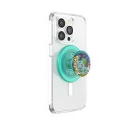 PopSockets: PopGrip Round pour MagSafe - Anneau Adaptateur pour MagSafe Inclus - Support et Poignée pour Smartphone et Coques avec Un Top Interchangeable - Pokémon - Bulbasaur Mint