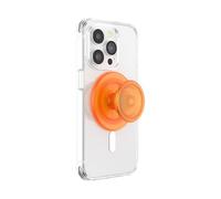 PopSockets: PopGrip Round pour MagSafe - Anneau Adaptateur pour MagSafe Inclus - Support et Poignée pour Smartphone et Coques avec Un Top Interchangeable - Orange Zest