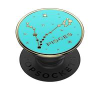 PopSockets: PopGrip - Support et Grip pour Smartphone et Tablette avec Un Top Interchangeable - Enamel Zodiac Pisces