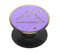 PopSockets: PopGrip - Support et Grip pour Smartphone et Tablette avec Un Top Interchangeable - Enamel Zodiac Aquarius
