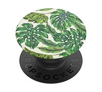 PopSockets PopGrip - Support et grip smartphone/tablette - Top interchangeable Monstera Deliciosa