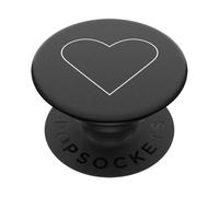 PopSockets PopGrip - Support et Grip pour Smartphone et Tablette avec un Top Interchangeable - White Heart Black