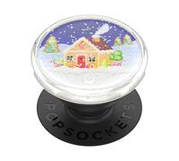 PopSockets PopGrip - Support Extensible et poignée avec Dessus Interchangeable - Tidepool Candy Cane Lane