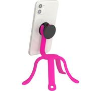 PopSockets : Support flexible pour téléphone portable, trépied de téléphone, support universel pour appareil - Rose vif