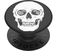 PopSockets PopSockets PopGrip Amovible Shaky Bones White Porte-doigt pour téléphone portable Noir