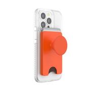 PopSockets: PopWallet+ pour MagSafe - Anneau Adaptateur pour MagSafe Inclus - Porte-Cartes avec PopTop Interchangeable Intégré pour Smartphones et Coques - Persimmon
