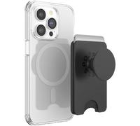 PopSockets: PopWallet+ pour MagSafe - Anneau Adaptateur pour MagSafe Inclus - Porte-Cartes avec PopTop Interchangeable Intégré pour Smartphones et Coques - Black