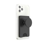 PopSockets : PopWallet+ pour MagSafe - Porte-cartes avec PopTop Interchangeable Intégré pour Smartphones et Coques - Black