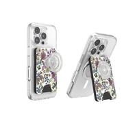 PopSockets Porte-Cartes pour MagSafe, avec béquille réglable, Support magnétique, Motif Floral (Pressed Flower)