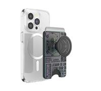 PopSockets Portefeuille pour téléphone avec poignée Extensible et Anneau Adaptateur pour MagSafe, Porte-Cartes de téléphone, Compatible avec Le Chargement sans Fil, Portefeuille Compatible avec