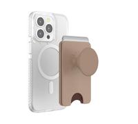 PopSockets – Porte‑cartes PopWallet+ MagSafe – Anneau adaptateur, PopTop interchangeable – Latte