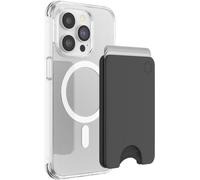 PopSockets: PopWallet pour MagSafe - Anneau Adaptateur pour MagSafe Inclus - Porte-Cartes Élégant et Repositionnable pour Smartphones et Coques - Black