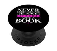 PopSockets Power of a Girl With a Book Never Underestimate Archivist PopSockets PopGrip - Support et Grip pour Smartphone/Tablette avec un Top Interchangeable
