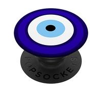 PopSockets Qui voit tout Mauvais œil grec symbole Bleu Un porte bonheur PopSockets PopGrip - Support et Grip pour Smartphone/Tablette avec un Top Interchangeable
