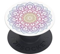 PopSockets Rainbow Mandala Support passif Mobile/smartphone Noir, Blanc et Jaune