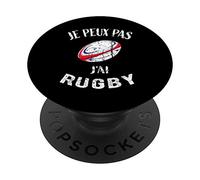 PopSockets Rugby - Je Peux Pas J'ai Rugby - Cadeau De Joueur de Rugby PopSockets PopGrip - Support et Grip pour Smartphone/Tablette avec un Top Interchangeable