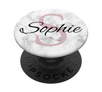 PopSockets Sophie monogramme lettre S filles PopSockets PopGrip - Support et Grip pour Smartphone/Tablette avec un Top Interchangeable