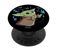 PopSockets Star Wars The Mandalorian The Child with Blue Butterflies PopSockets PopGrip - Support et Grip pour Smartphone/Tablette avec un Top Interchangeable