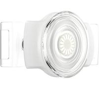 PopSockets: Support et poignée de téléphone Non adhésifs PopGrip Slide Stretch avec Bords carrés et Top Interchangeable - Compatible avec la Plupart des téléphones - Clear on White